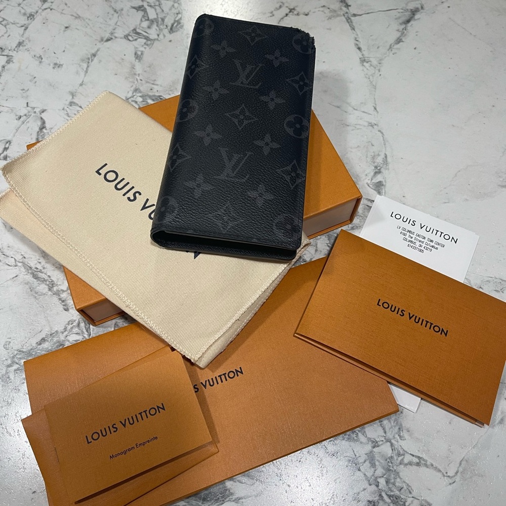 Louis Vuitton Black Monogram Brazza Wallet